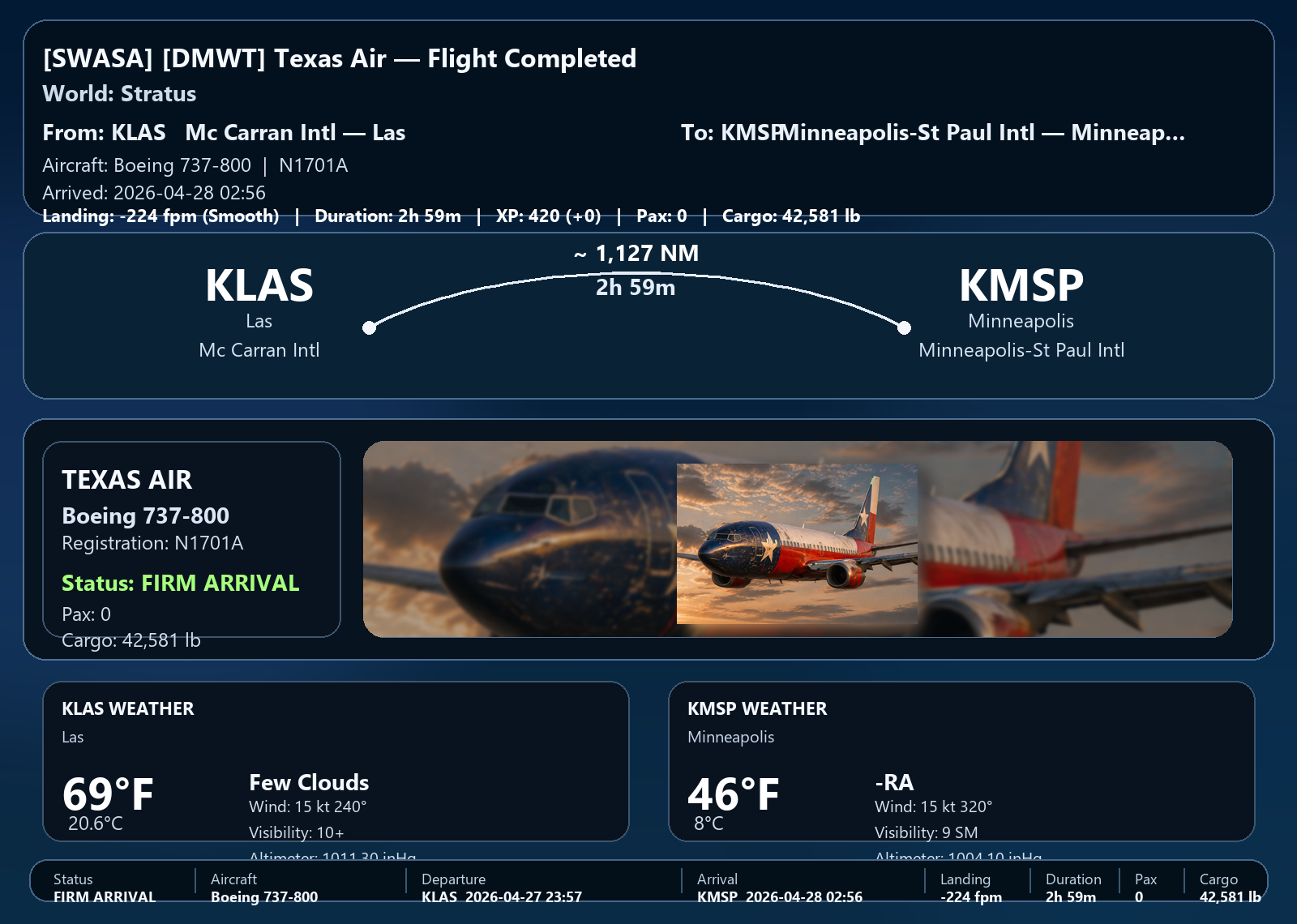 Texas Air: Touchdown in the Rain!
